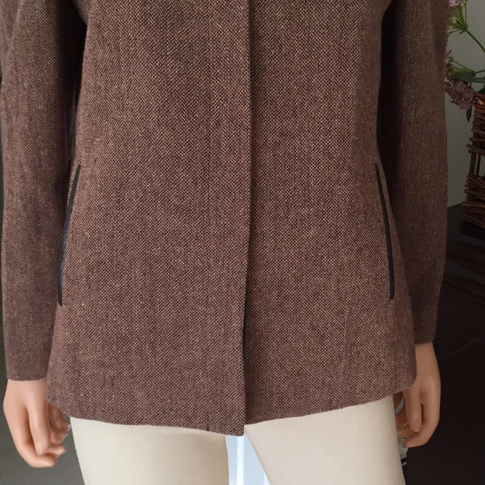 Vintage Kasper wool silk blended herringbone blazer - Picture 5 of 11